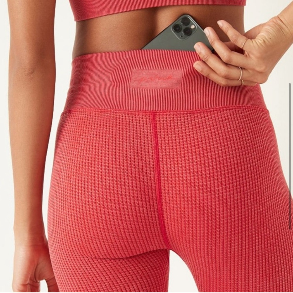 NWT Victoria's Secret Pink Light Blue High Waist Seamless Waffle Leggings Tights - Picture 2 of 11